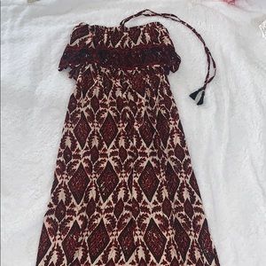 Forever 21 maxi dress with halter strings SZ S